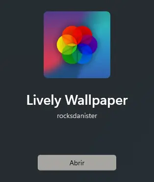 abrir lively wallpaper